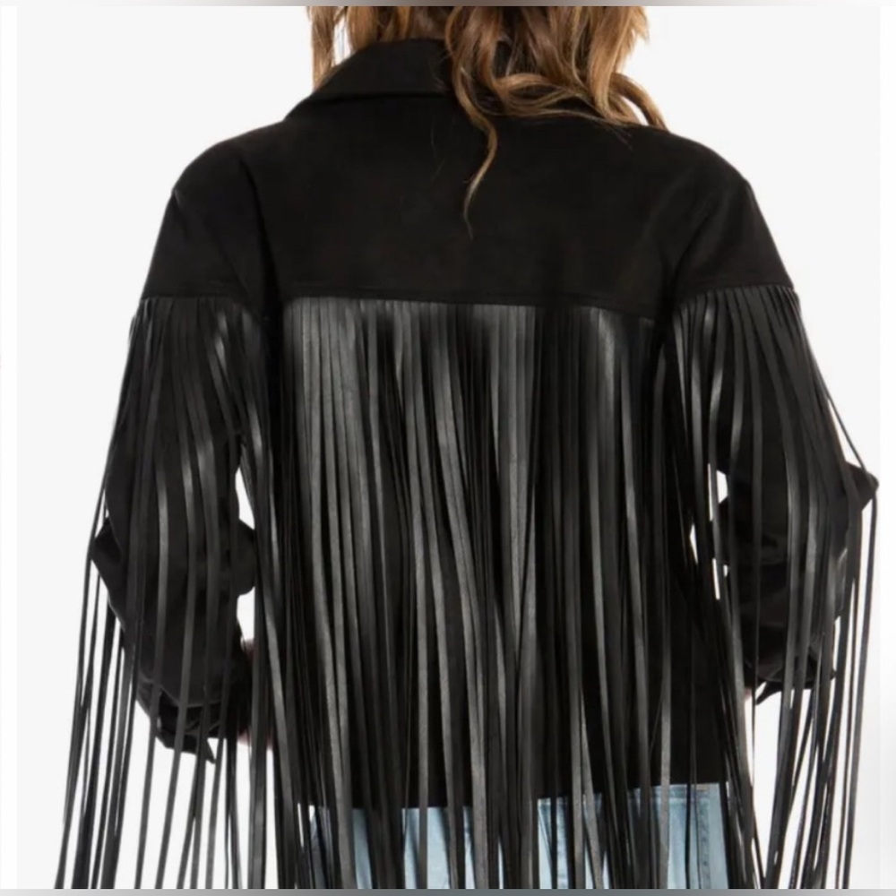 Juicy Couture Fringed Trucker Jacket NWT Size S - Picture 2 of 8